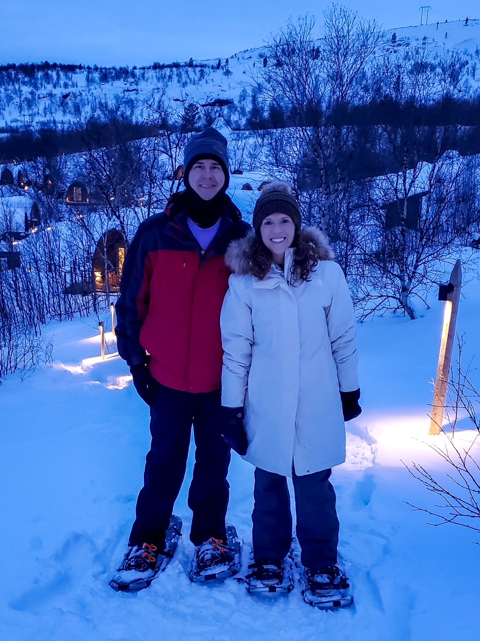 Ryan & Allison snowshoeing