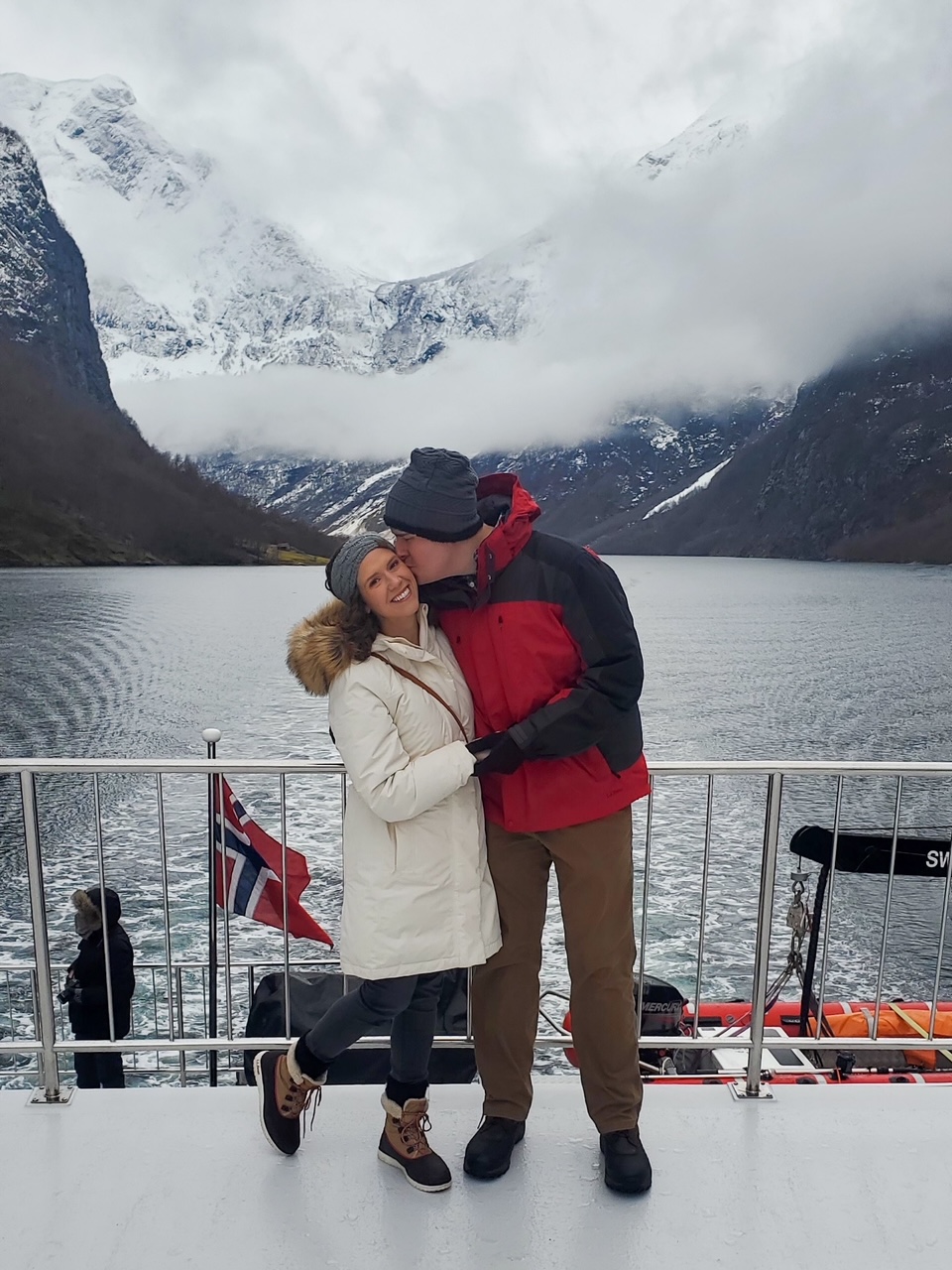 Allison & Ryan on the Norway in a Nutshell fjord cruise