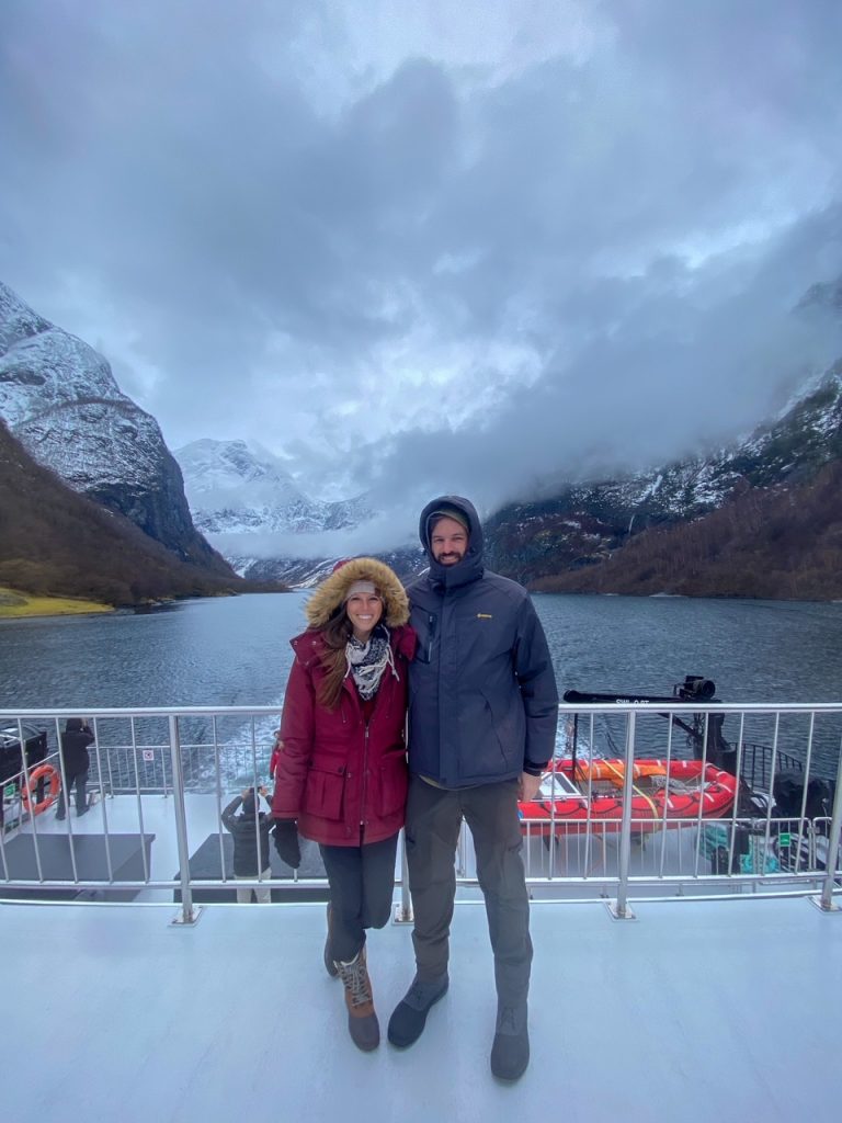 Sara & Tim on the Norway in a Nutshell fjord cruise
