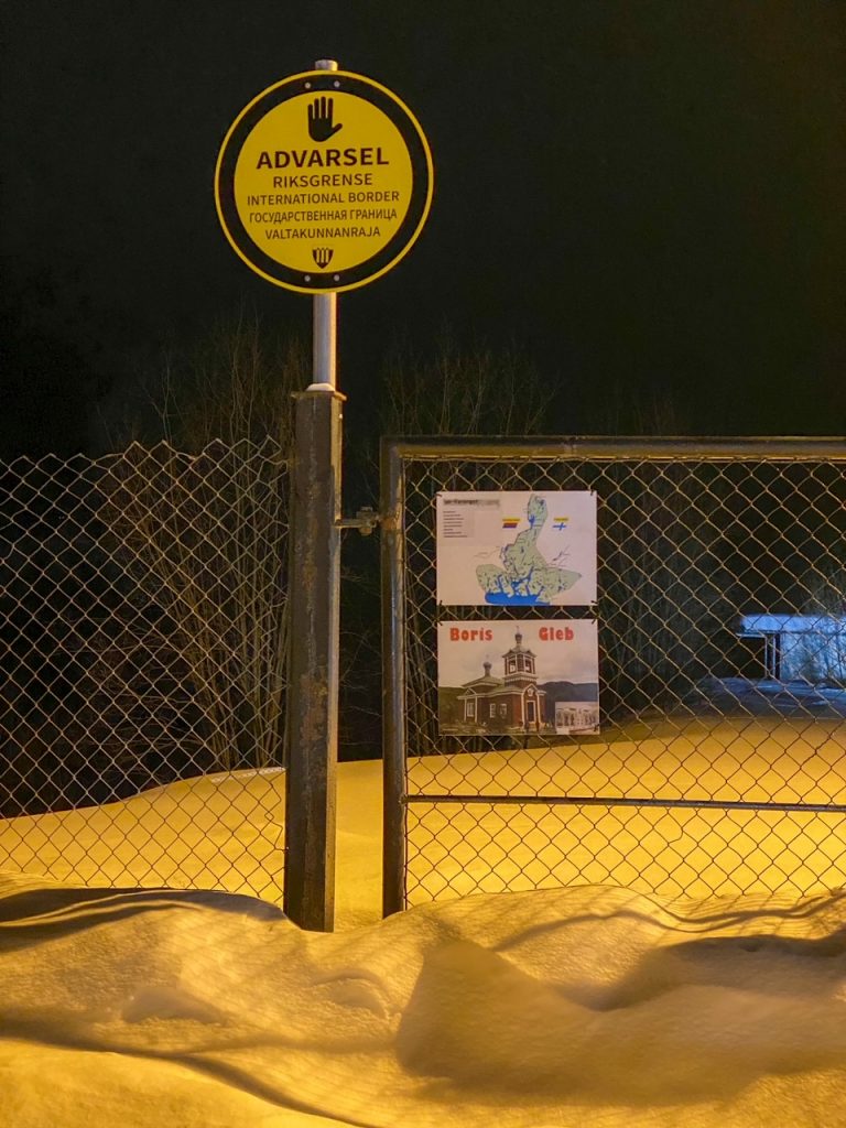 Sign at the Russian border