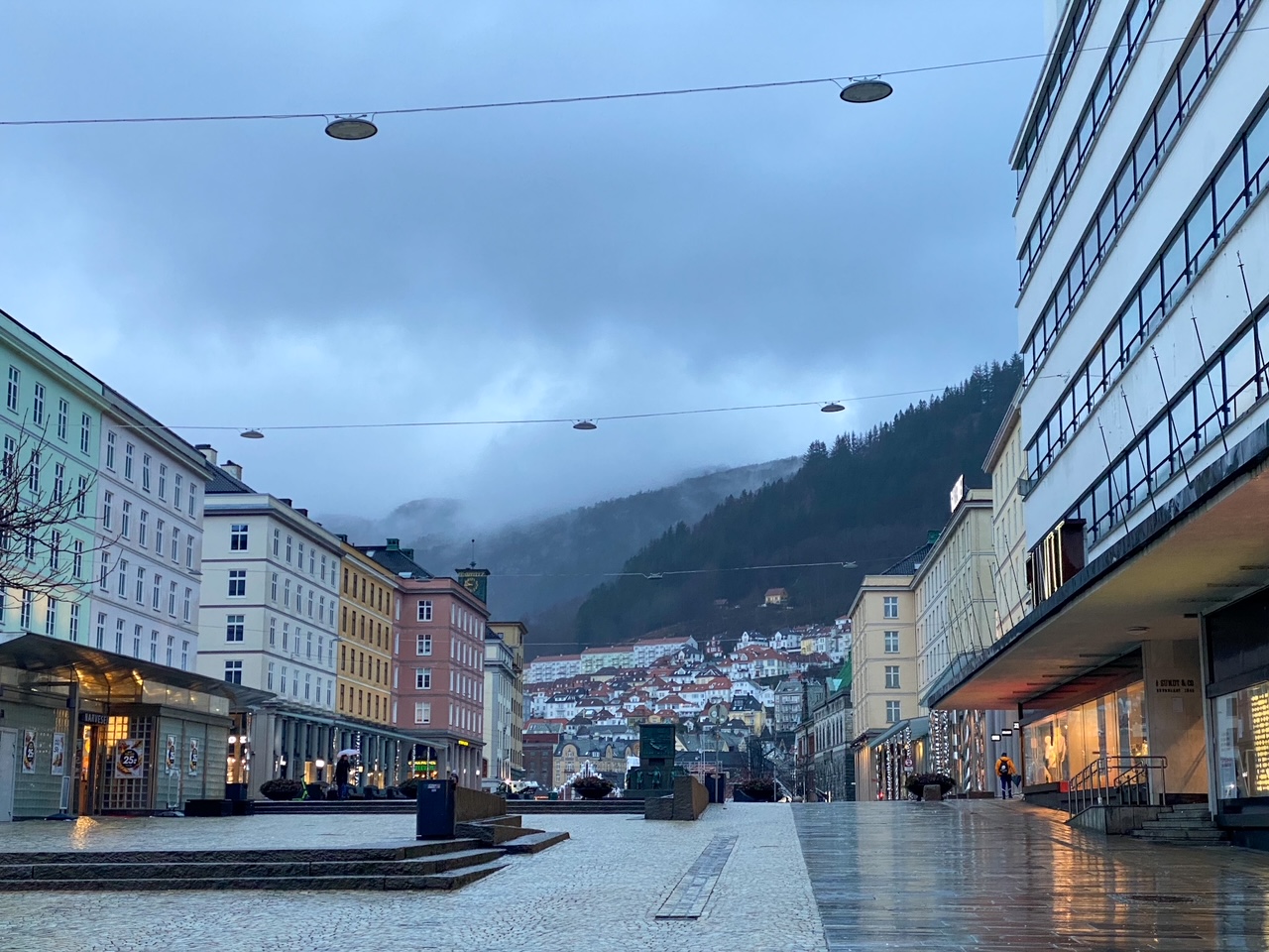 Torgallmenningen Square in Bergen, Norway