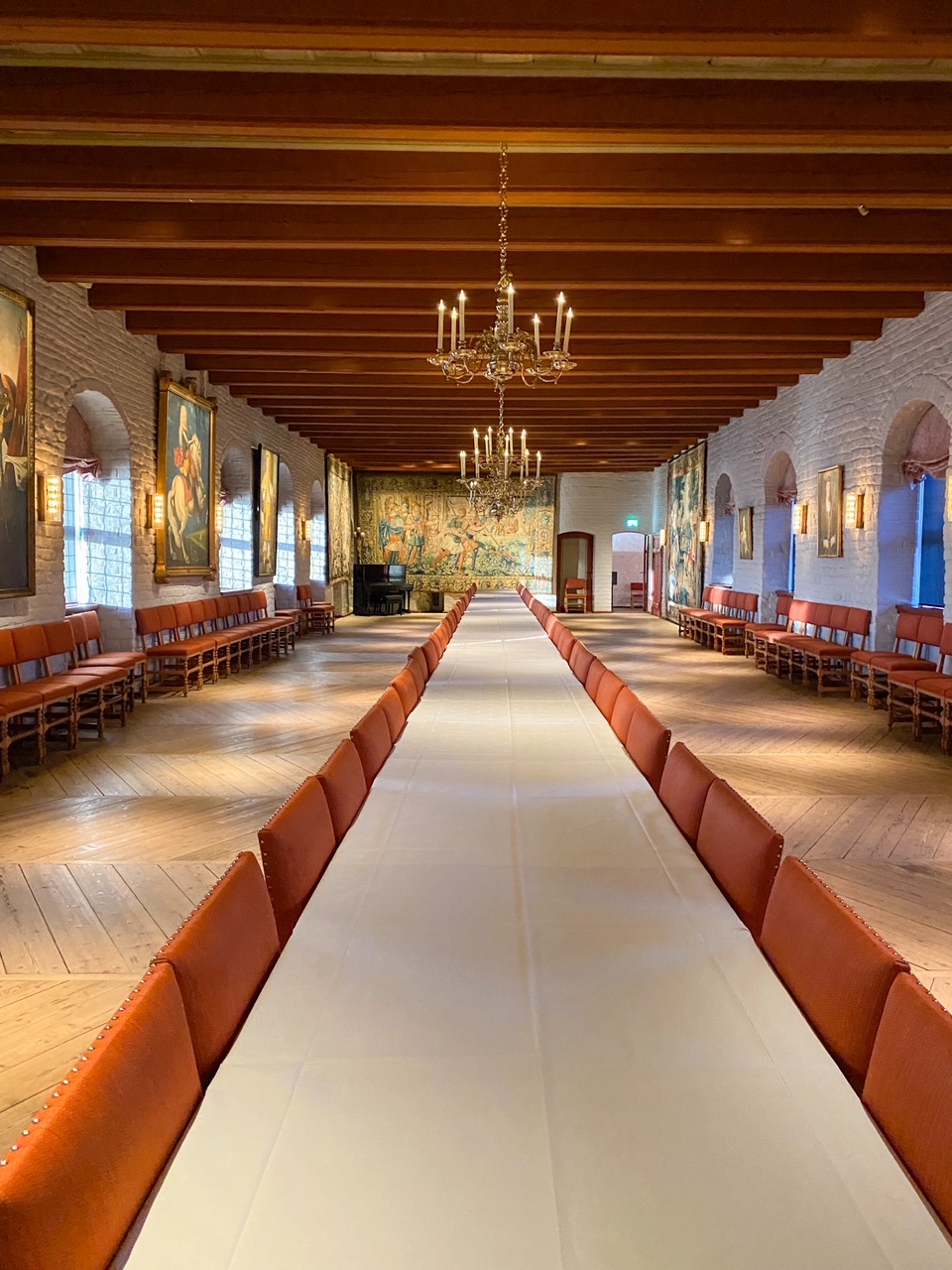 banquet room at Akershus Fortress