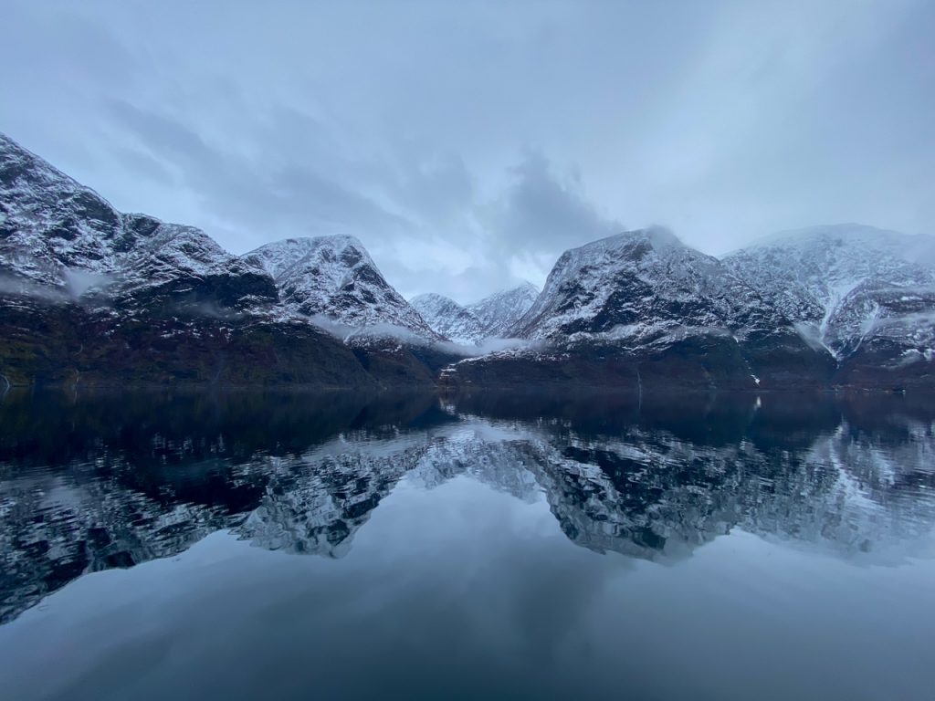 breathtaking mountain and fjord views from the Norway in a Nutshell fjord cruise