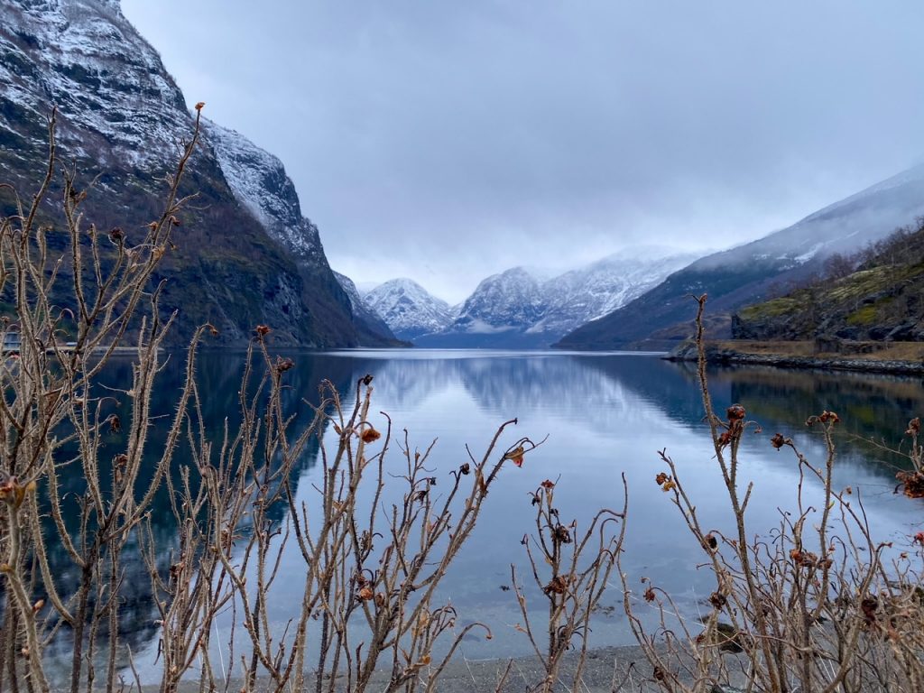 the gorgeous Aurlandsfjord in Flam, Norway