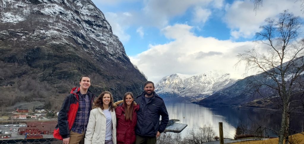 the group at the Fretheim Cultural Park in Flam, Norway