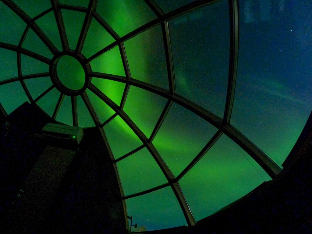 the Northern Lights from Lyngen North Igloo Hotel