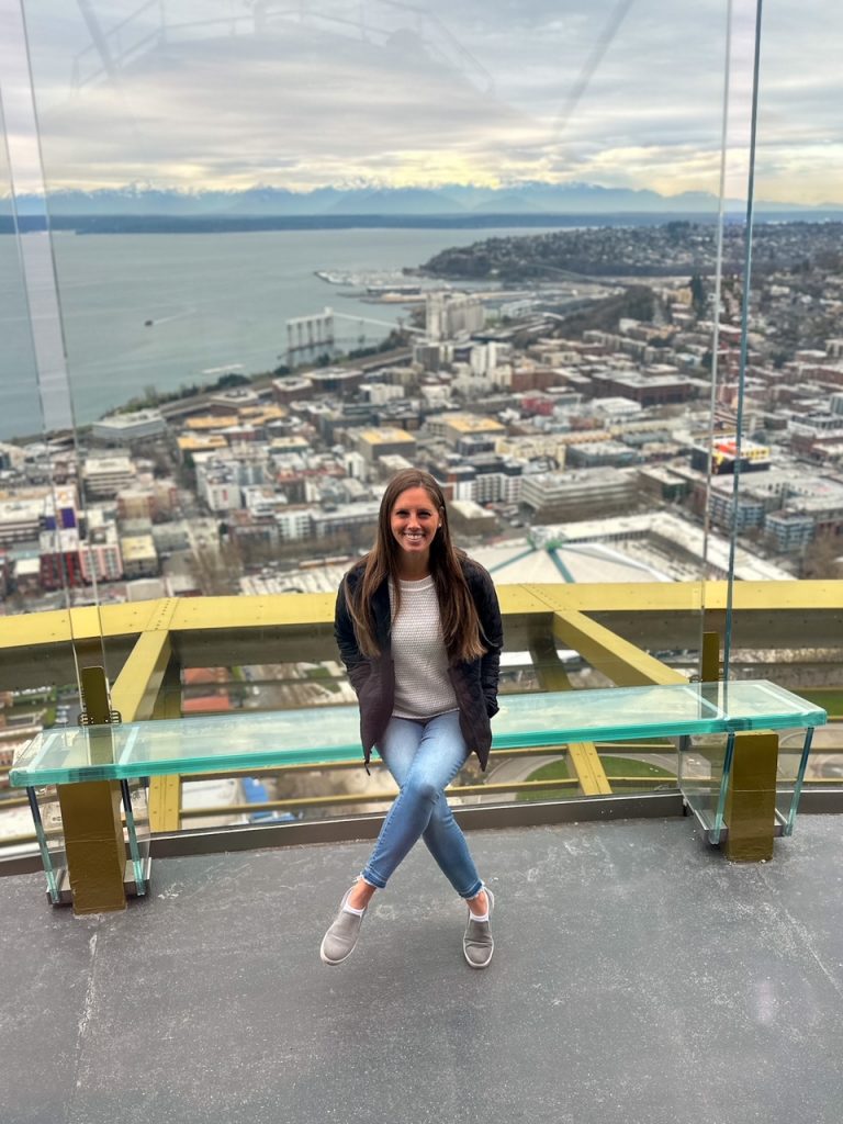 Sara at the Space Needle in Seattle