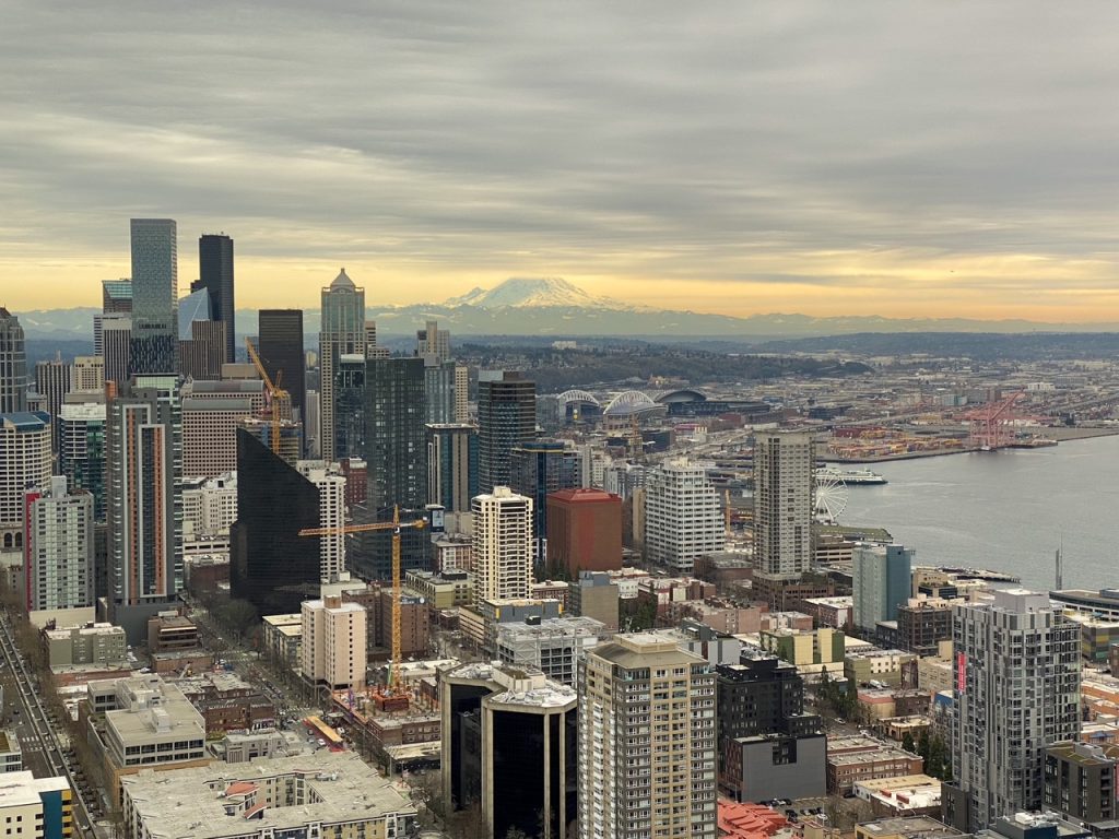 one of the most incredible views from the Space Needle in Seattle