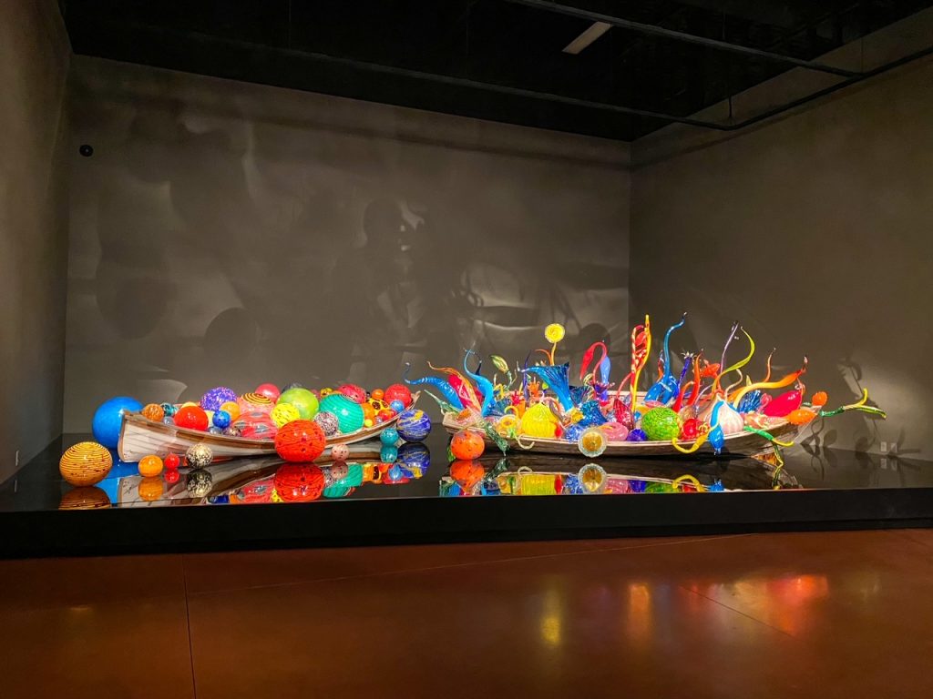 a colorful and interesting exhibit at the Chihuly Garden and Glass