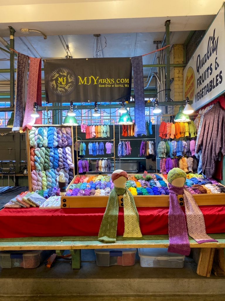 MJYarnds, a yarn vendor at Pike Place Market
