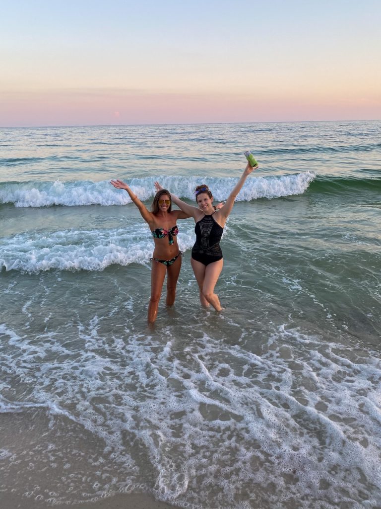 Sara & Al celebrating their last day on Gulf Shores Beach