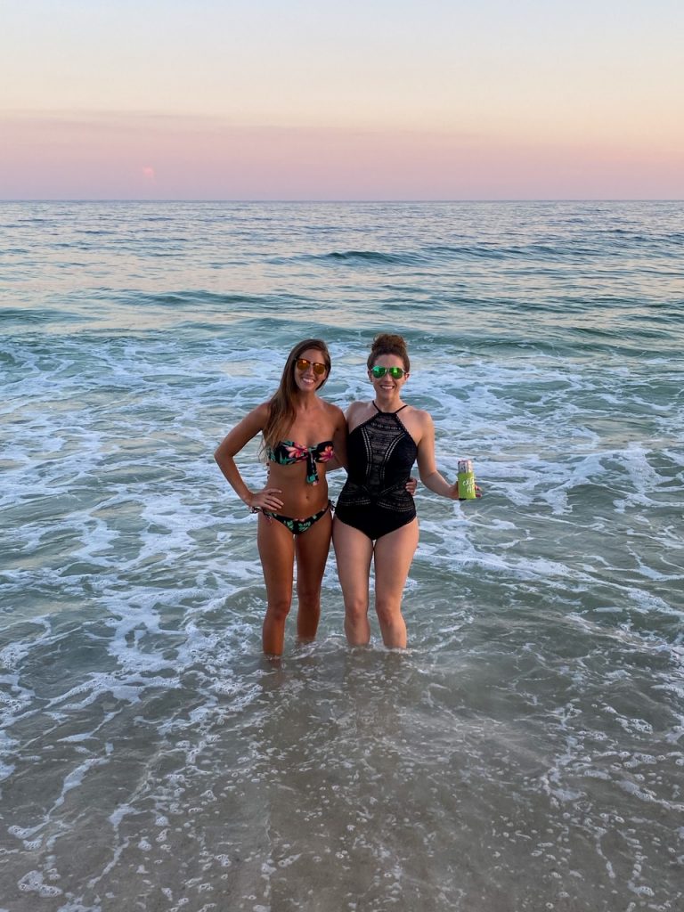 Sara & Al in the ocean at Gulf Shores
