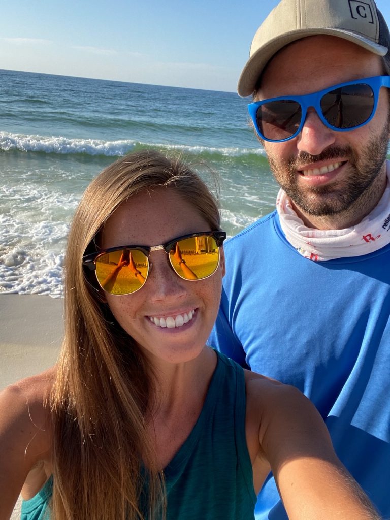 Sara & Tim selfie in Gulf Shores Alabama