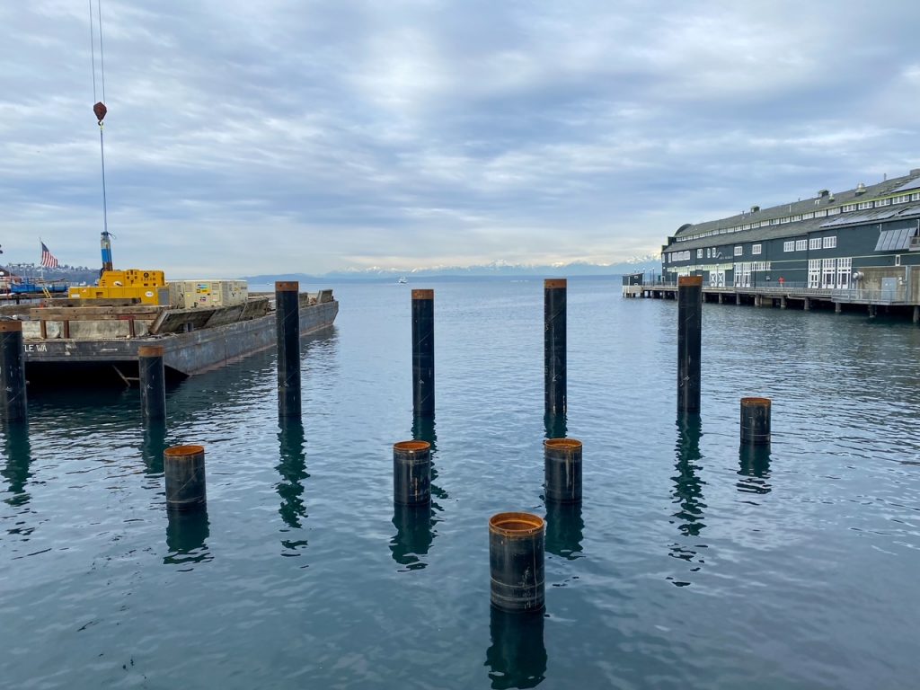 a water view from the pier in Seattle, Washington