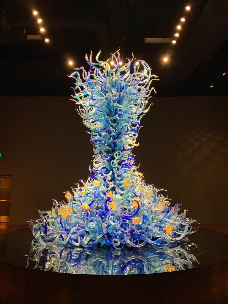 a piece from Chihuly Garden and Glass