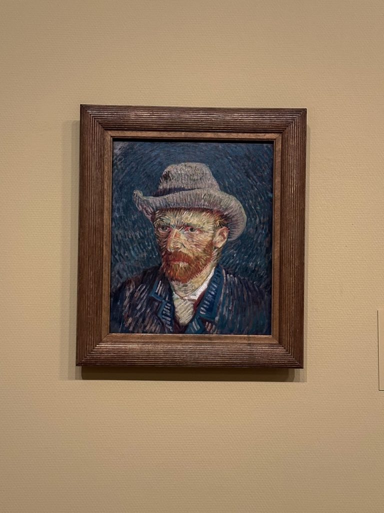 Self-Portrait with Grey Felt Hat by Van Gogh at the Van Gogh Museum in Amsterdam