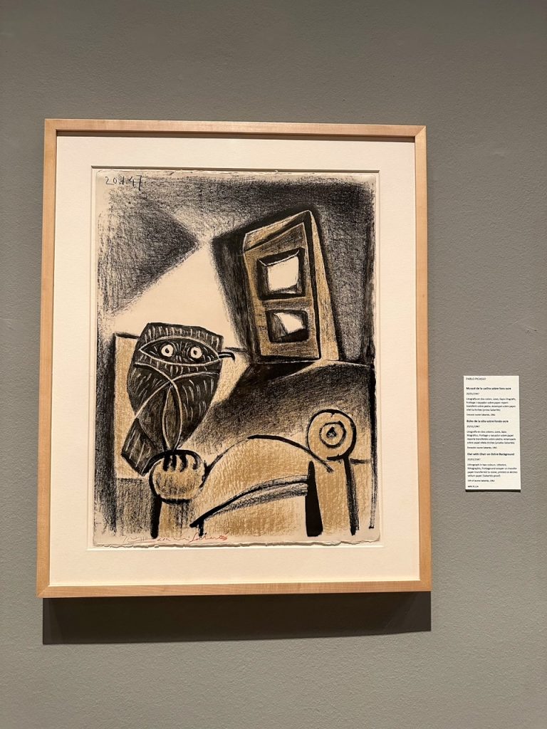 Owl with Chair on Ochre Background by Picasso