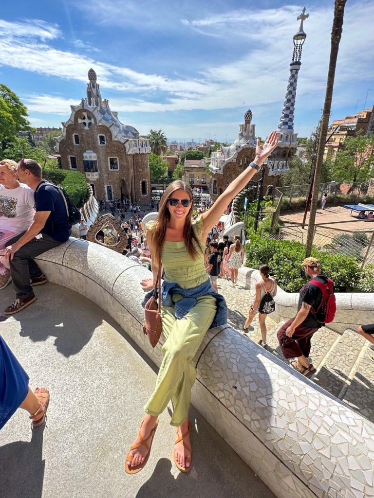 Sara hanging out at Park Güell