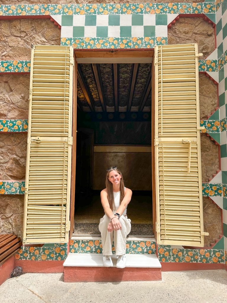 Sara on the patio of Casa Vicens