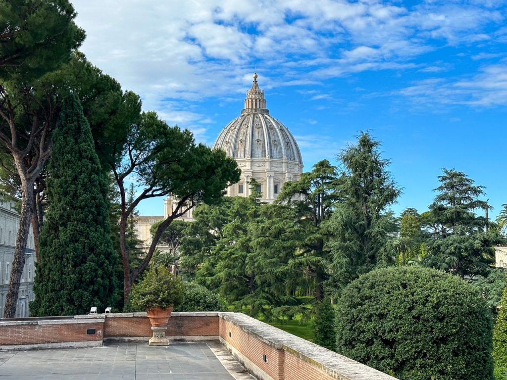 St. Peter's Basilica from one of the courtyards of the Vatican Museums