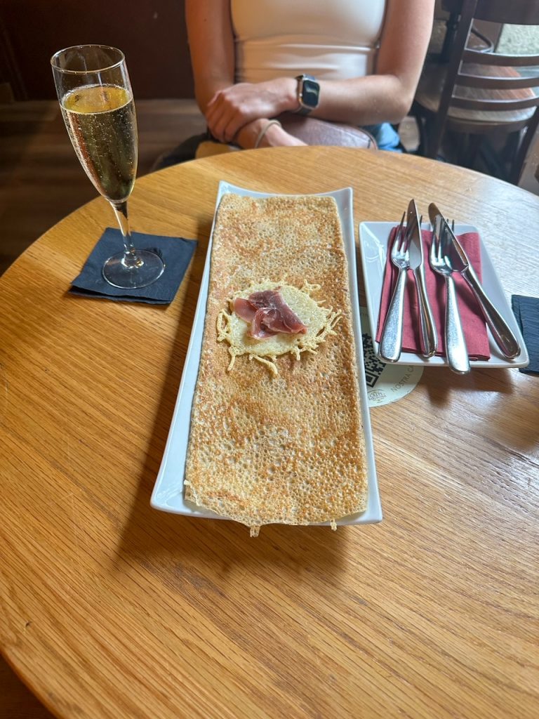 a yummy crepe in Barcelona