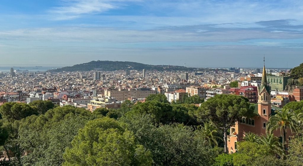 incredible view of Barcelona from Park Güell