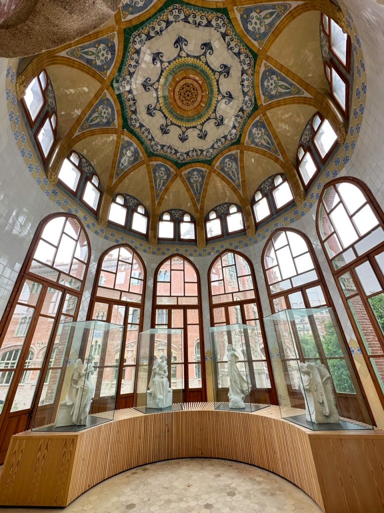 inside one of the buildings at Sant Pau