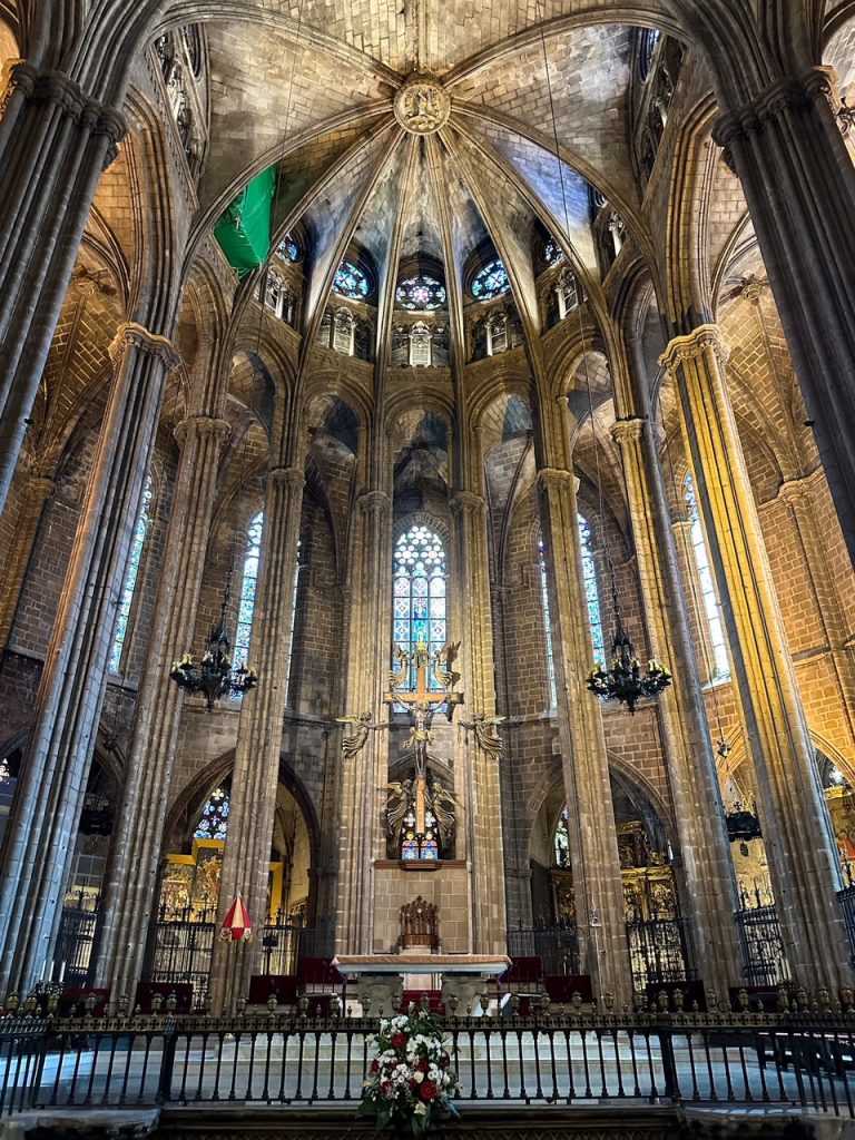 inside the The Cathedral of the Holy Cross and Saint Eulalia
