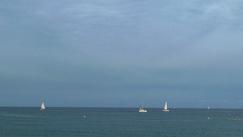 ocean views from Barceloneta