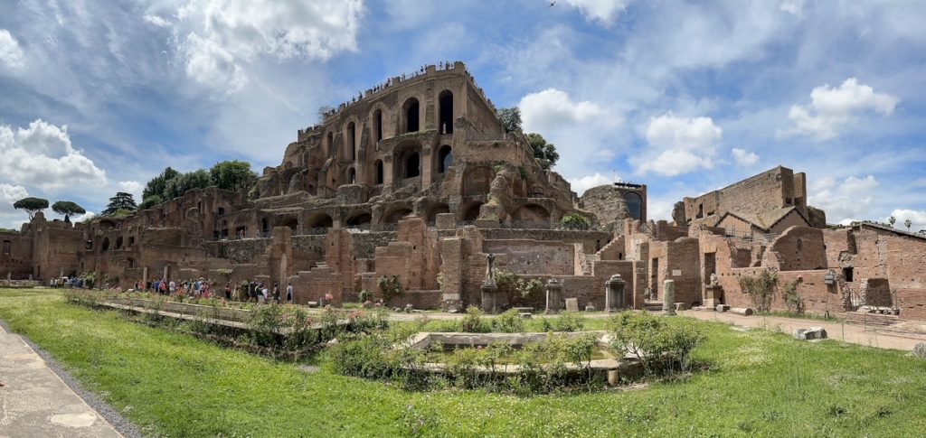 a panoramic view of Palatine Hill