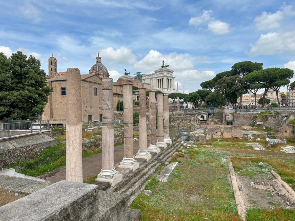 ruins at the Roman Forum in Rome, Italy