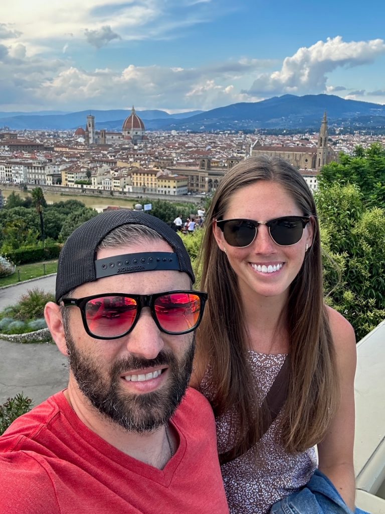 Tim & Sara at the Piazzale Michelangelo