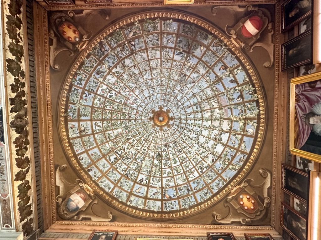 a ceiling at the Uffizi Gallery