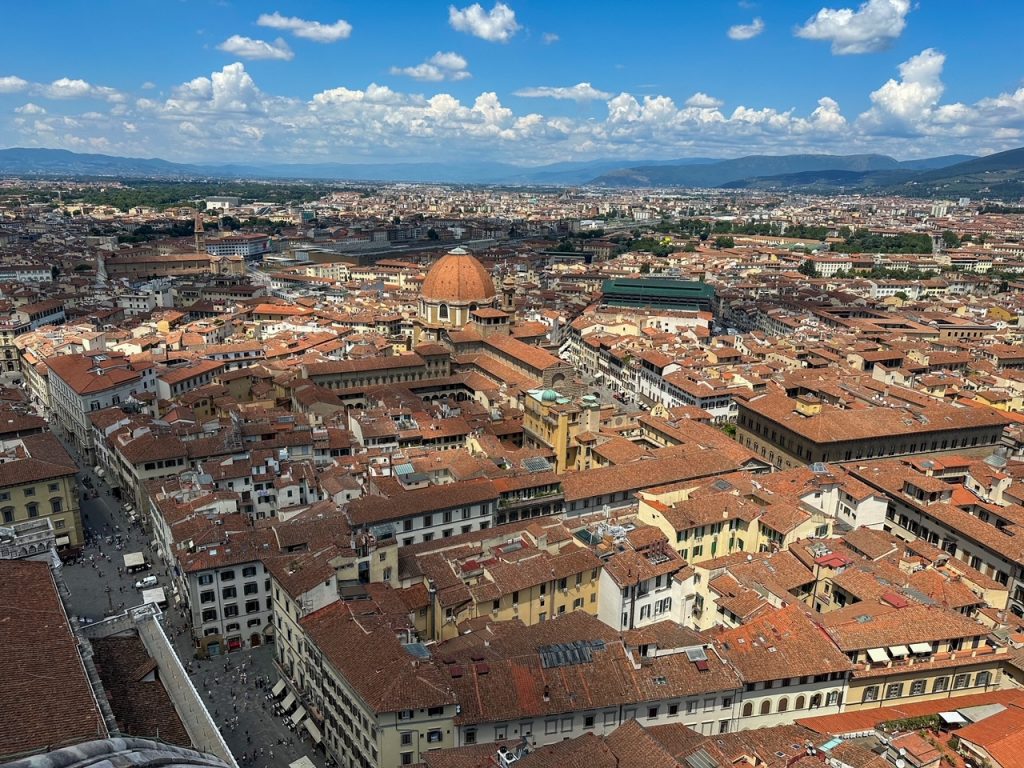a view of Florence from the Duomo di Firenze