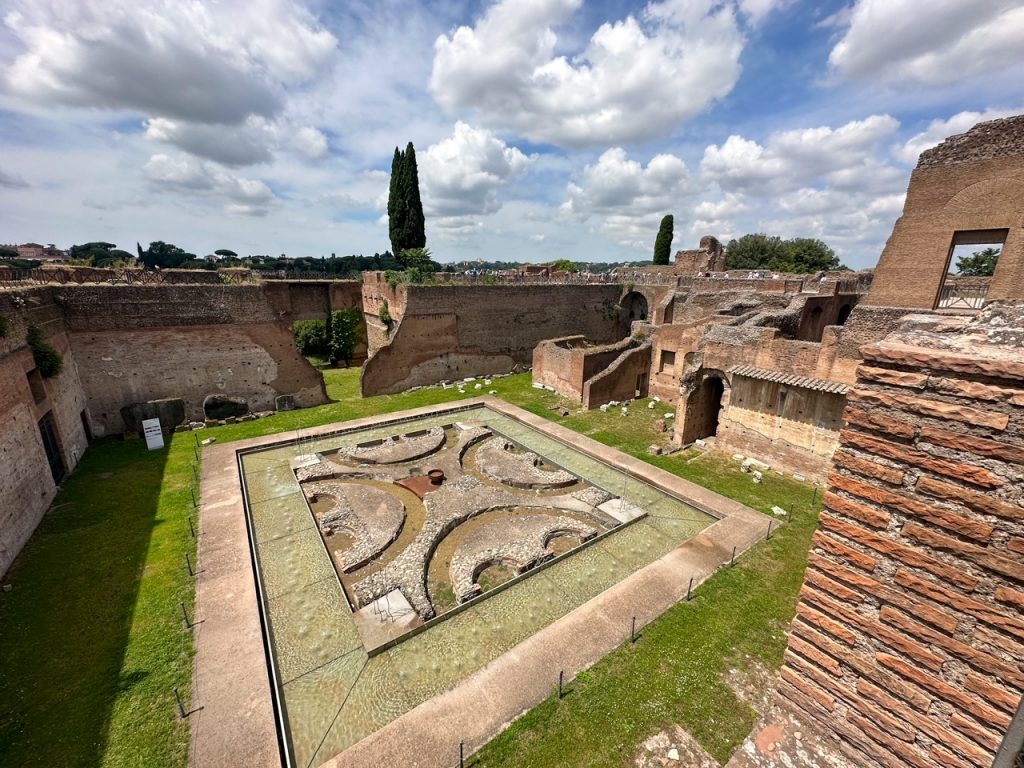 the remains of Domitian's Palace and the fountain of Domitia