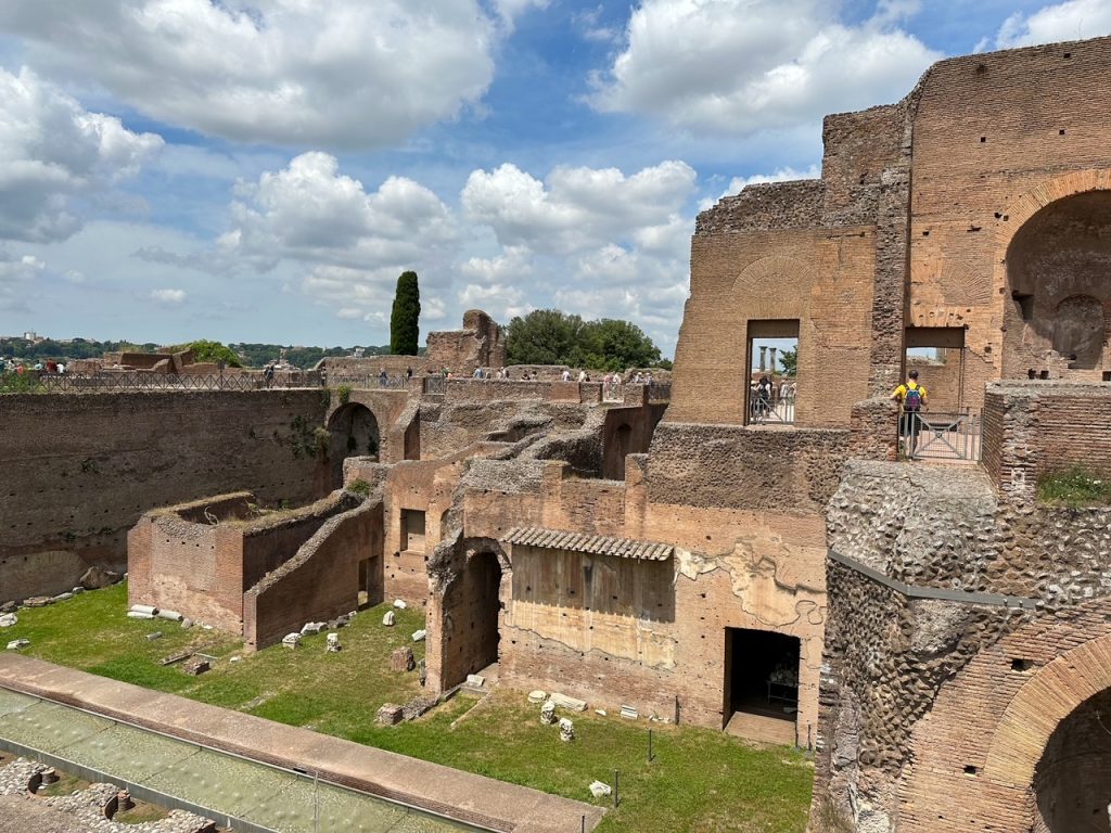 the remains of Domitian's Palace in Rome, Italy