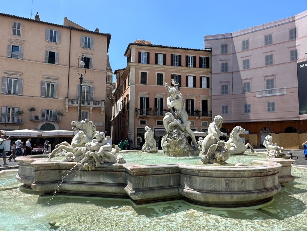 the Fountain of Neptune in Rome, Italy