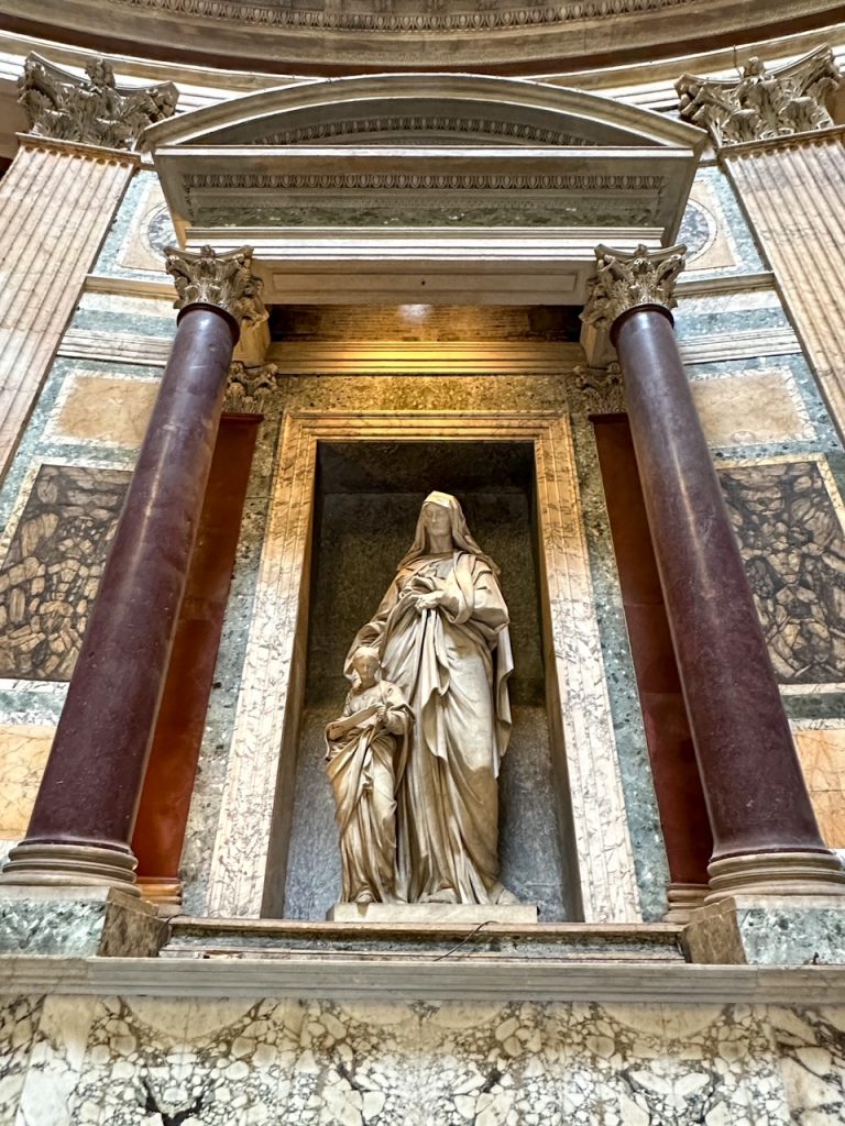 a sculpture in St Joseph's Chapel inside the Pantheon