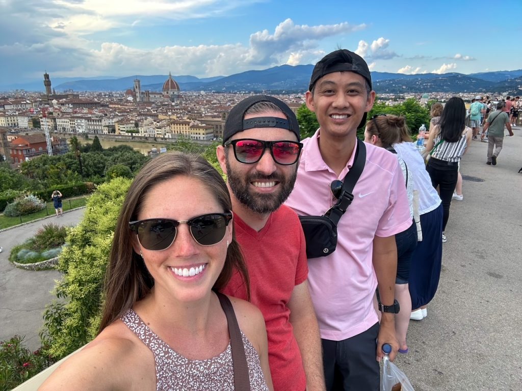 the group at the Piazzale Michelangelo