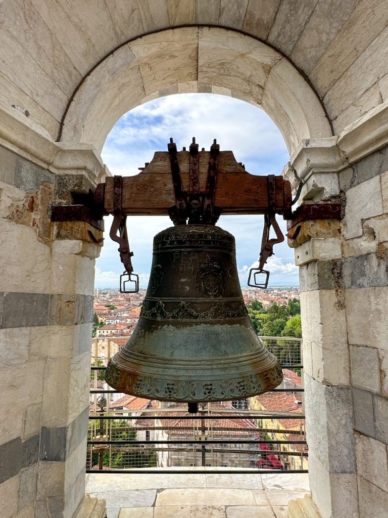 a bell at the Leaning Tower of Pisa