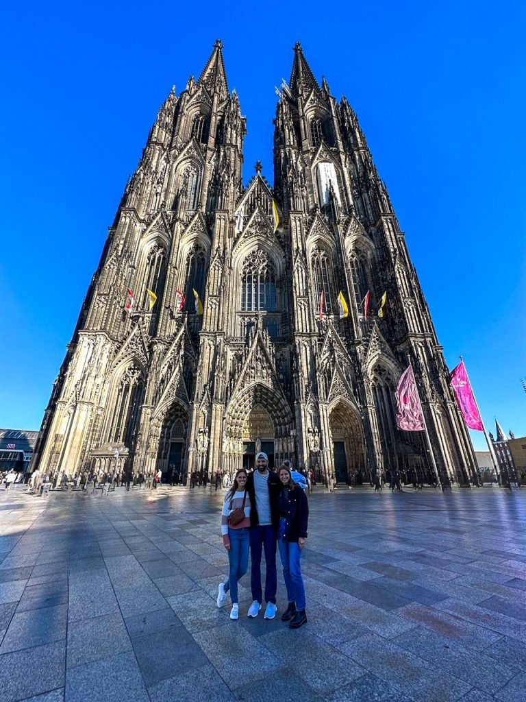 Sara, Tim and Stacie at the Cologne Cathedral