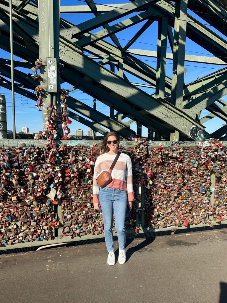 Sara on the Hohenzollern Bridge