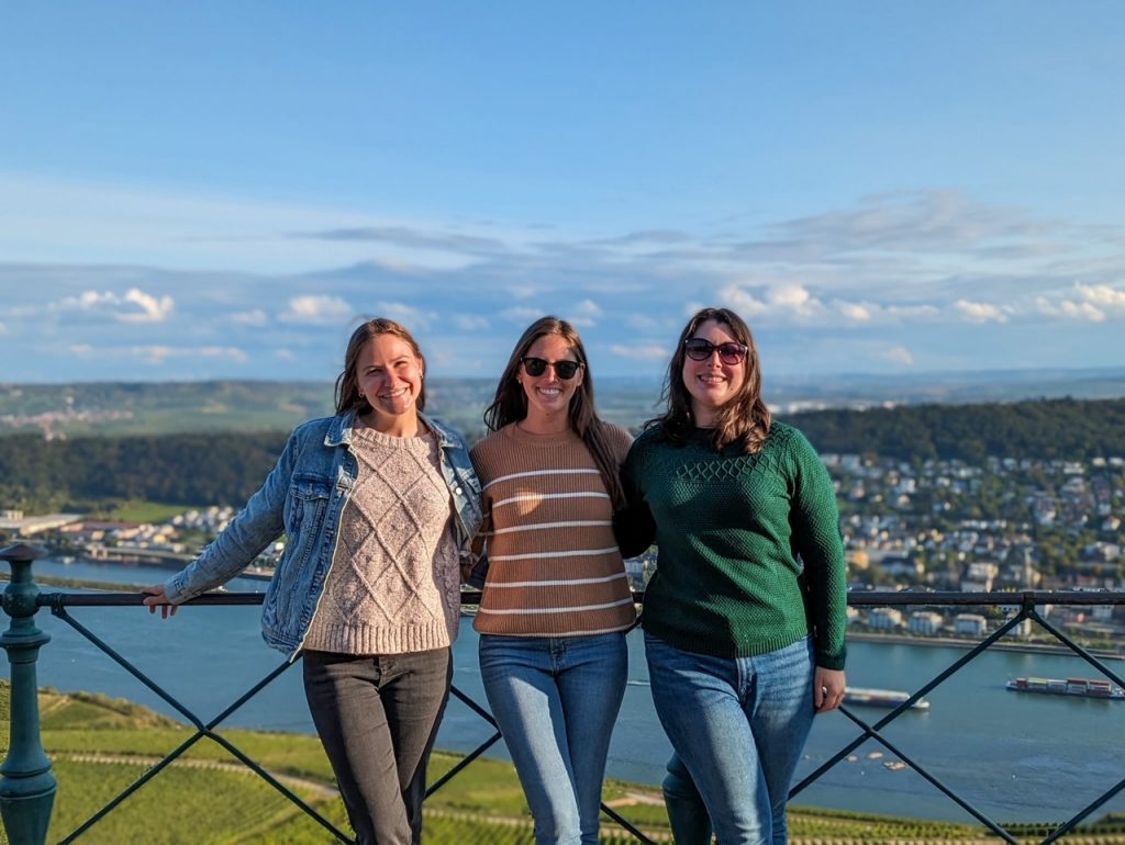 Stacie, Sara & Abby at the Niederwald Monument in the Rhine Valley