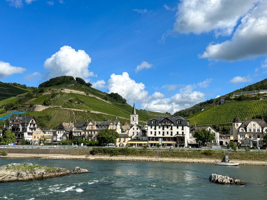 Town on the Rhine Gorge on our day trip to the Rhine Valley from Frankfurt