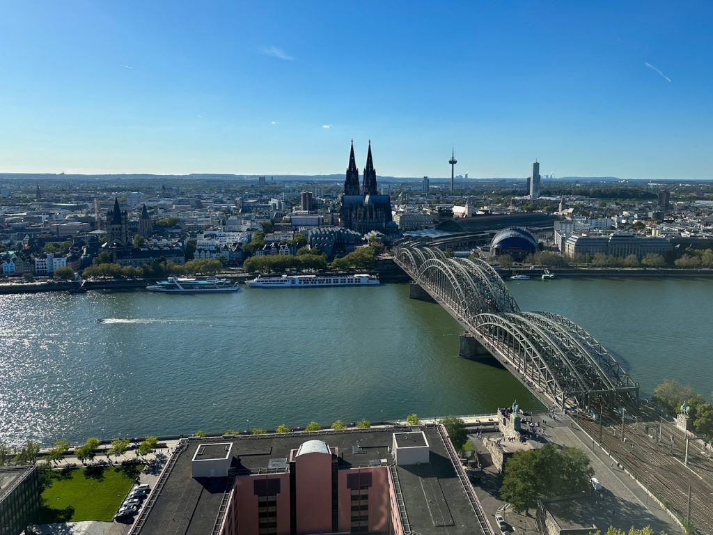 a view of Cologne from the KölnTriangle