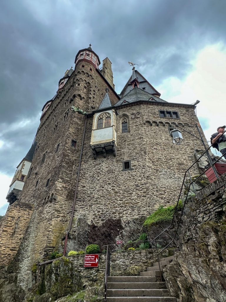 A view of Eltz Castle from below on our day trip from Frankfurt