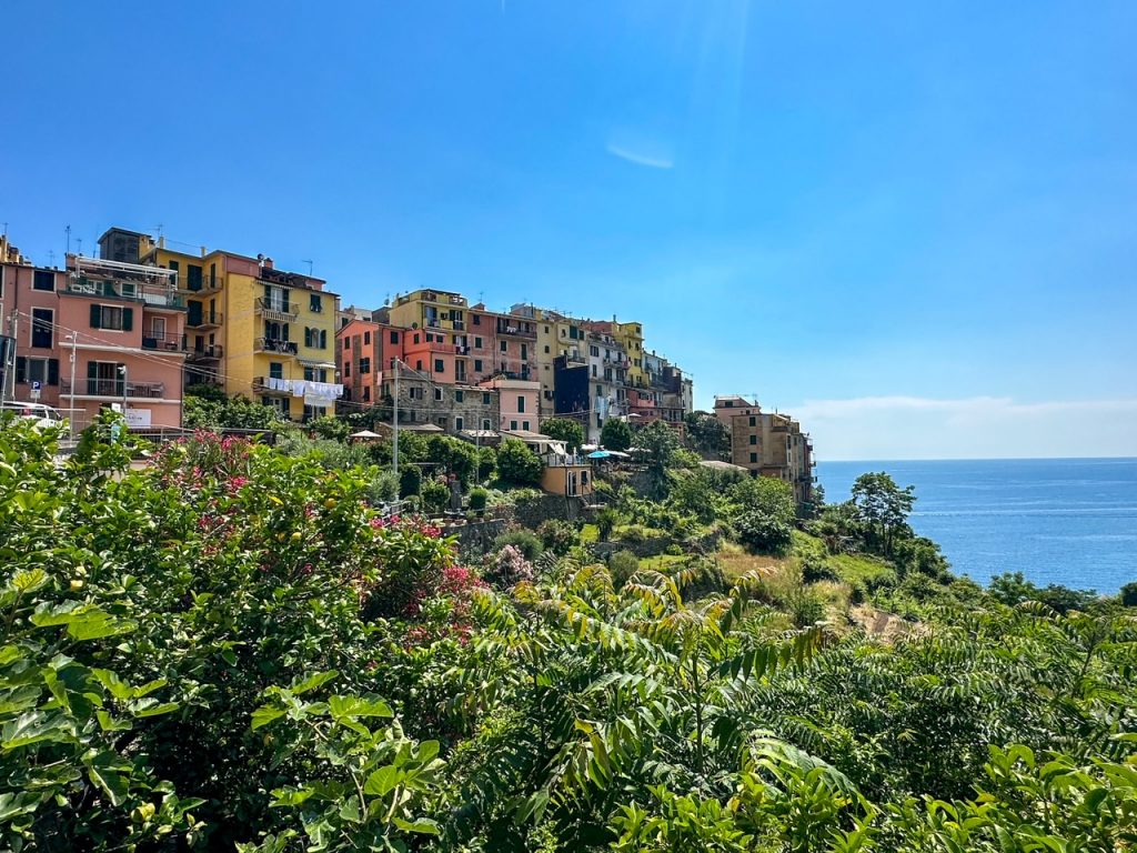 the view from Terra Rossa in Corniglia, the smallest of the Cinque Terre towns