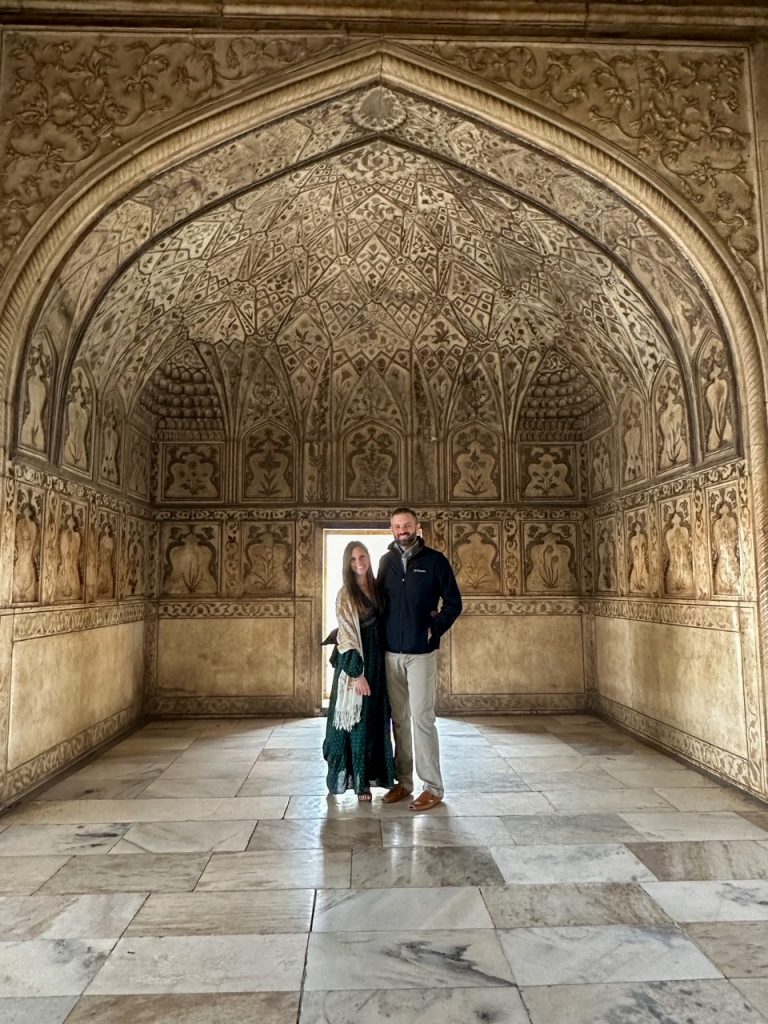 Sara & Tim exploring Agra Fort