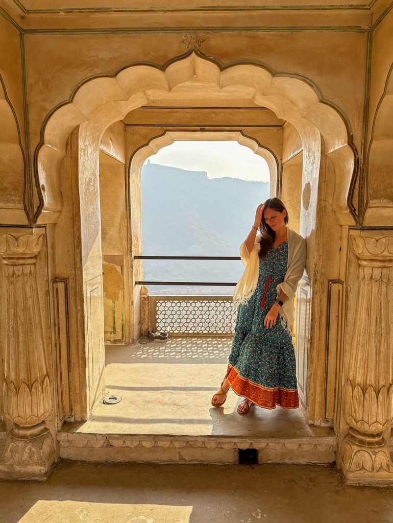 Sara at Amber Fort in Jaipur