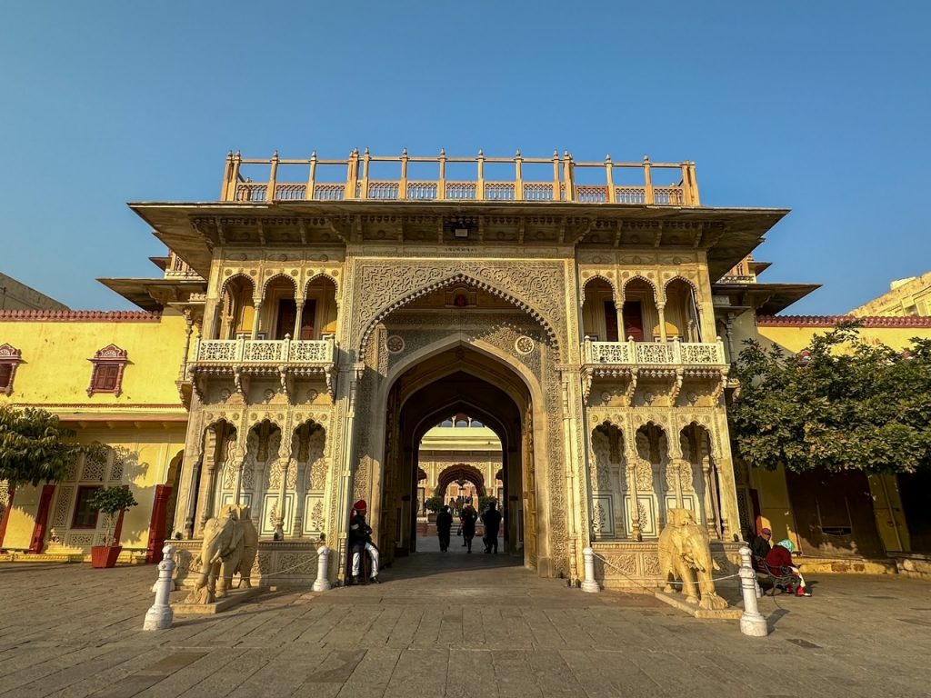 one of the entrance gates to City Palace Jaipur
